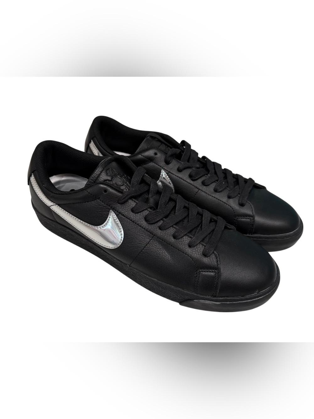Nike Dancer Skateboards x Zoom Blazer SB Low Black Metallic Silver Size 12 NWOB